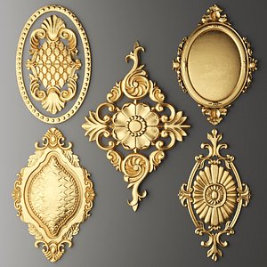 3d rosette molding model