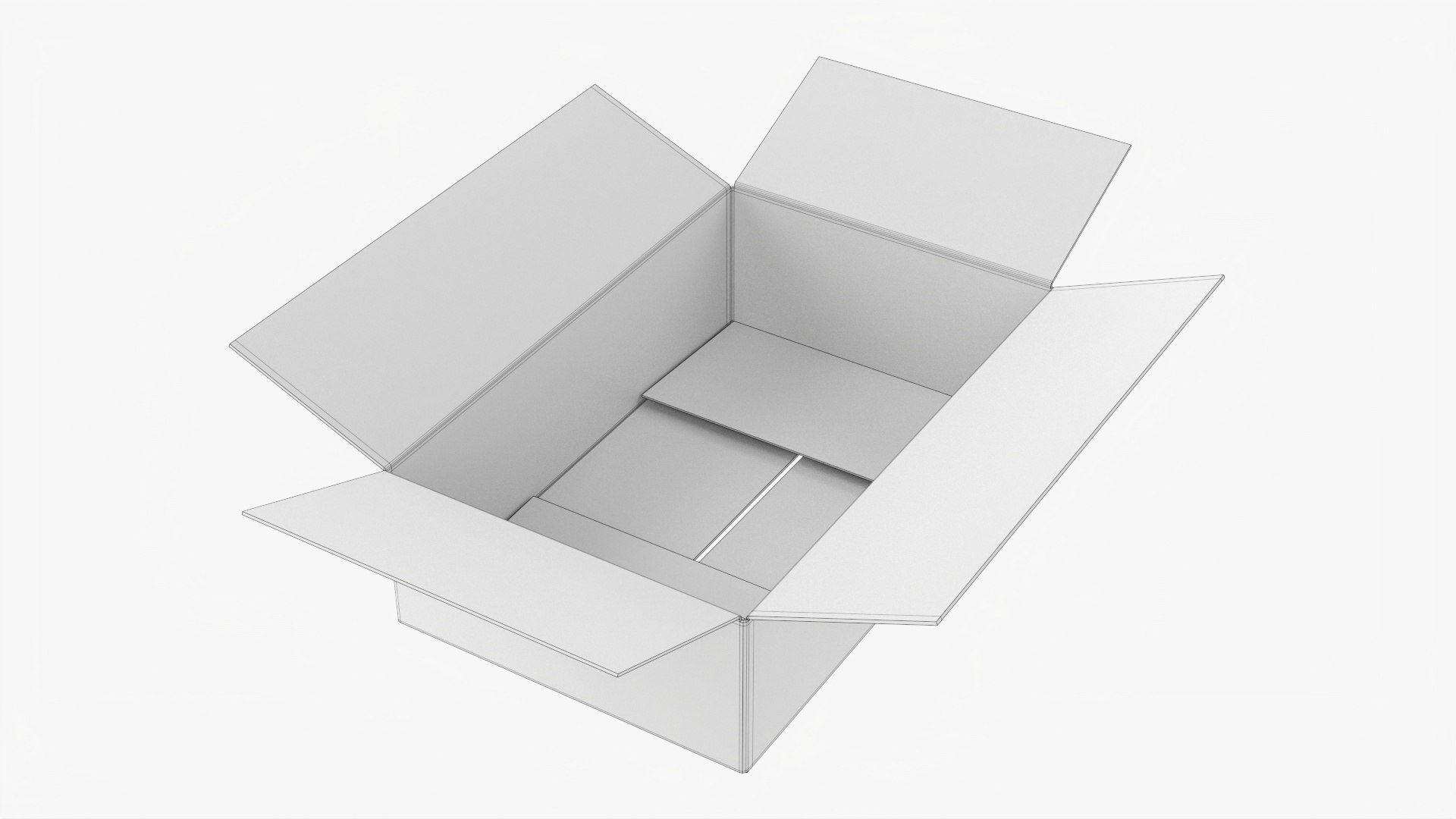 3D Open cardboard box mockup 01 - TurboSquid 1766354