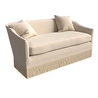 Giles Settee with Fringe Arhaus sofa