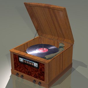 radio phonograph antique 3d 3ds