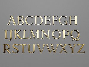 3d font latin
