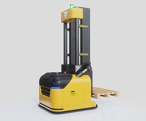 3D warehouse robot automated model