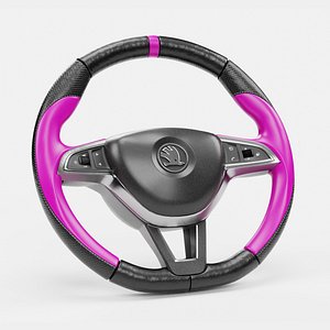 Pink Cover Steering Wheel