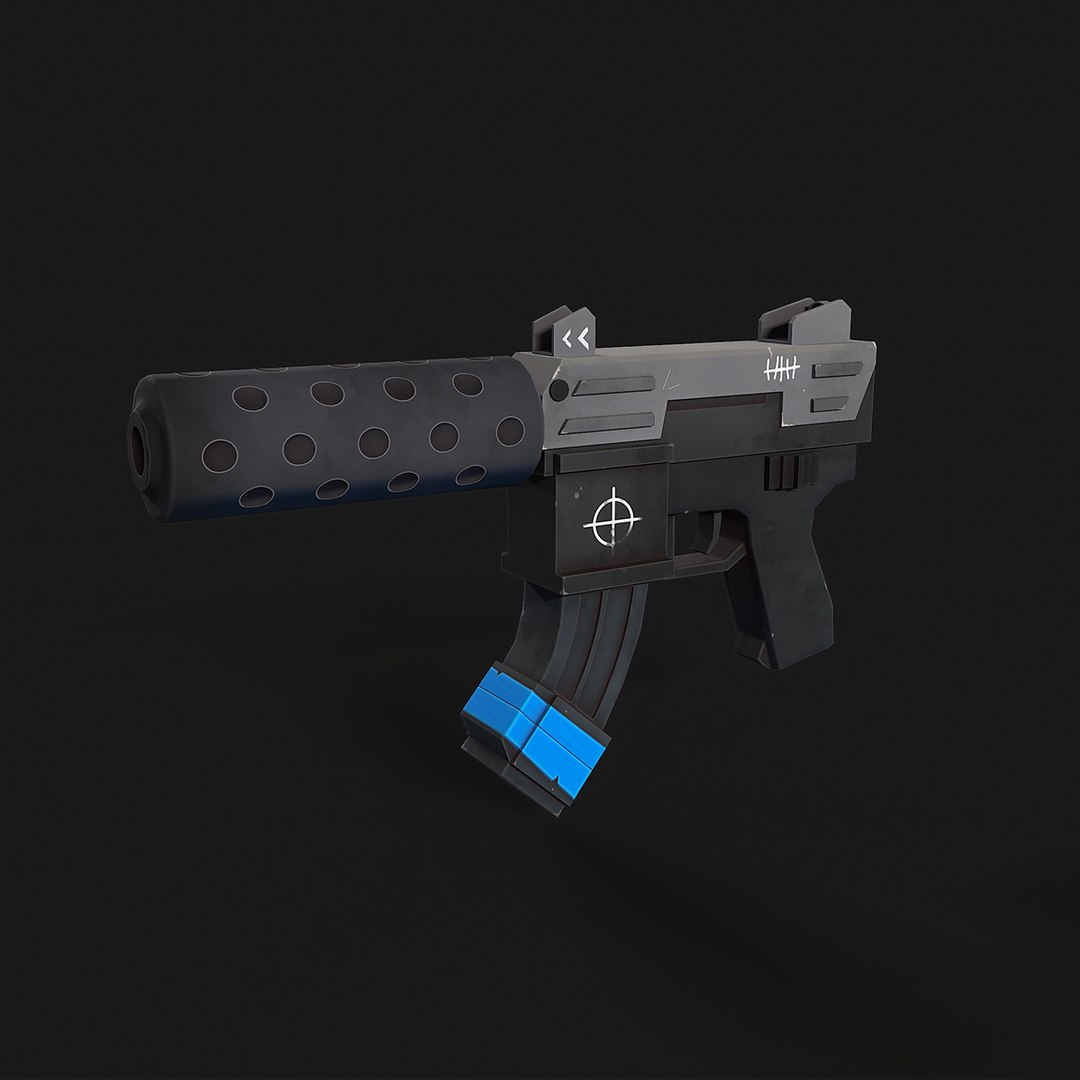 3D Stylized SMG Weapon - TurboSquid 2003623