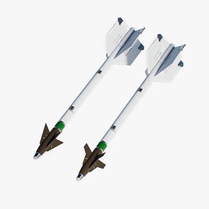 R-13M R-13M1 Air to Air Missile Low-Poly