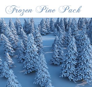 3d model frozen pine pack