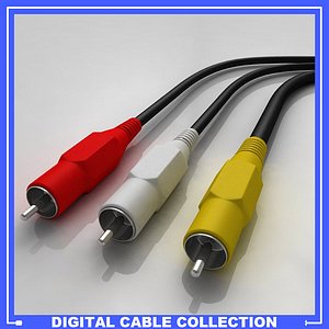 rca cable 3d model