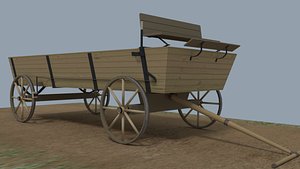 3d model buckboard wagon