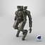 3D Rigged Sci-Fi Combat Mech Exoskeleton Suit - Woodland Skin PBR model