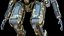 3D Rigged Sci-Fi Combat Mech Exoskeleton Suit - Woodland Skin PBR model