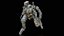 3D Rigged Sci-Fi Combat Mech Exoskeleton Suit - Woodland Skin PBR model