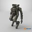 3D Rigged Sci-Fi Combat Mech Exoskeleton Suit - Woodland Skin PBR model