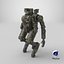 3D Rigged Sci-Fi Combat Mech Exoskeleton Suit - Woodland Skin PBR model
