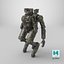 3D Rigged Sci-Fi Combat Mech Exoskeleton Suit - Woodland Skin PBR model