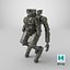 3D Rigged Sci-Fi Combat Mech Exoskeleton Suit - Woodland Skin PBR model