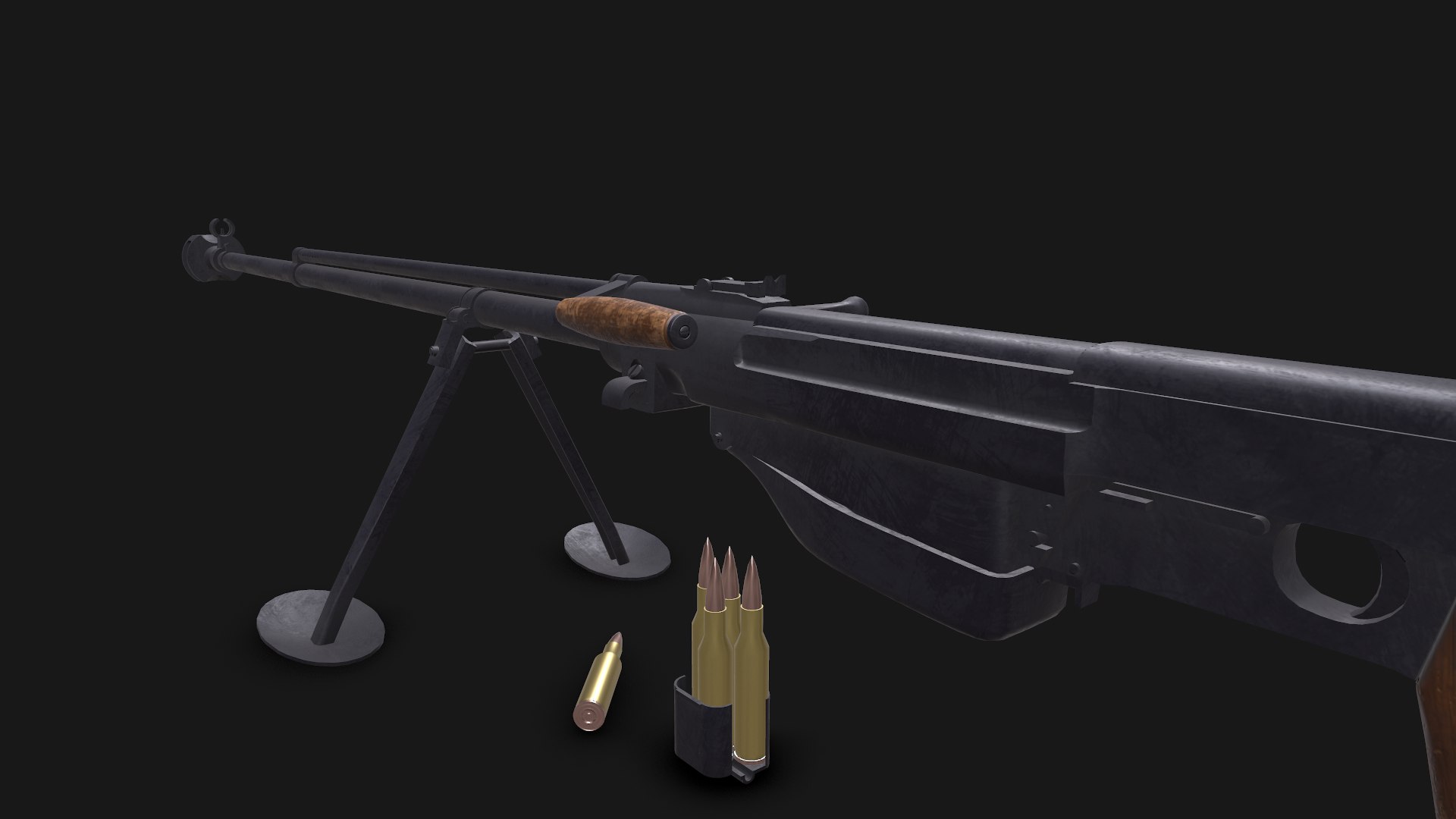 Ptrs 41 Anti Tank Rifle Low Poly Pbr 3d Model Turbosquid 2015606 2340