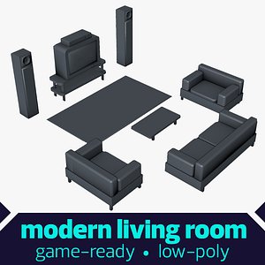 Stylized modern living room