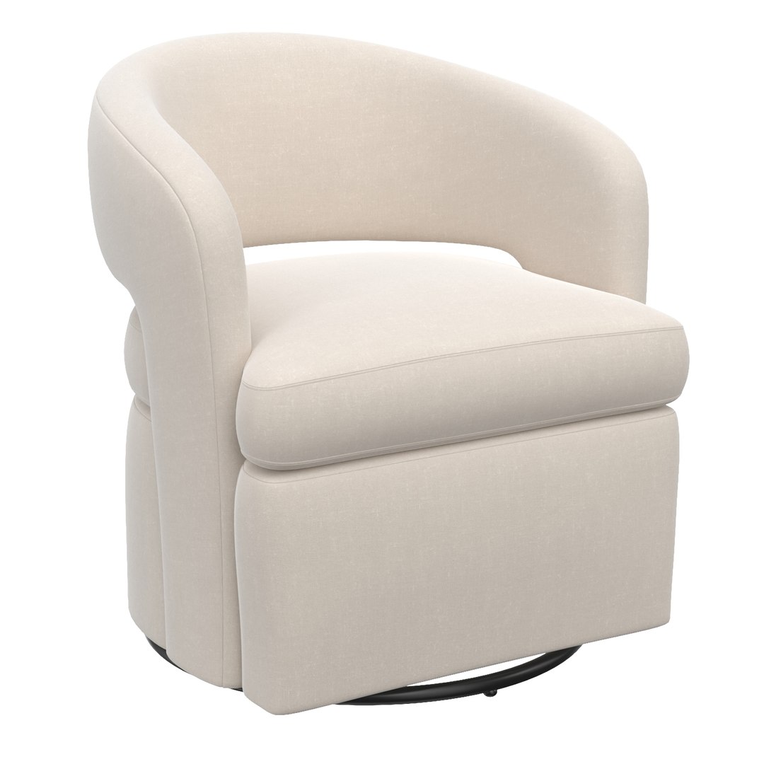 Kourtney Swivel Lounge Chair 3D Model - TurboSquid 2084791