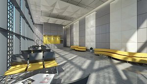 modern lobby desing 3D model