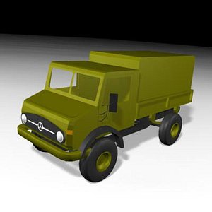 mercedes unimog truck transport 3d model