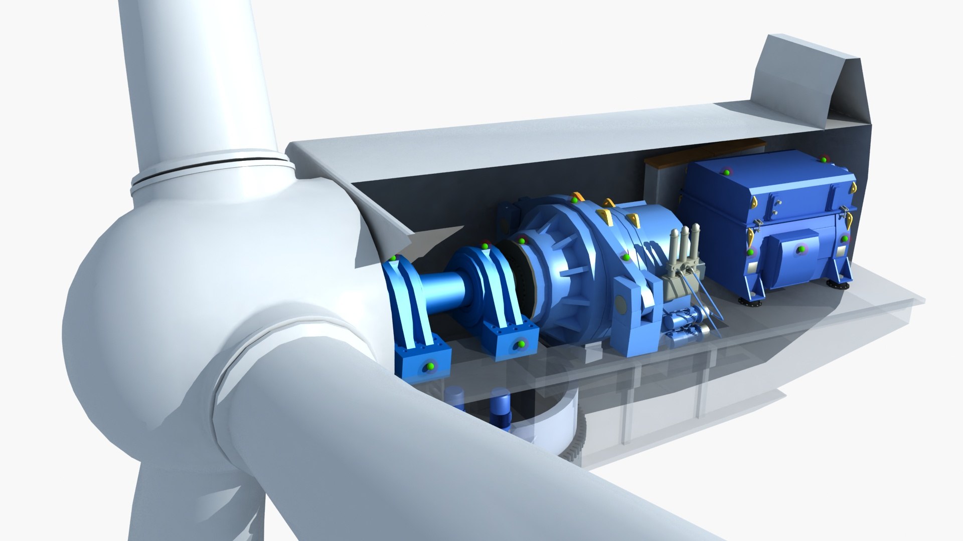 Internal Structure Of Wind Turbine Generator 2 3D Model - TurboSquid ...