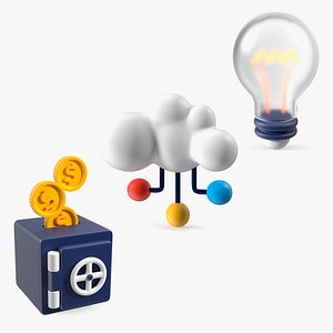 Stylized Icons Collection 2 3D model