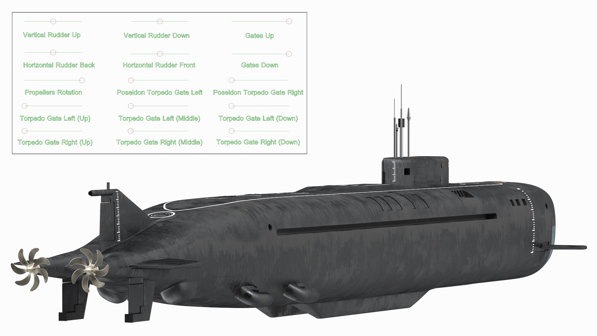 Submarine Belgorod K-329 OSCAR II Rigged 3D Model - TurboSquid 2016292
