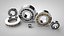 A set of six bearings