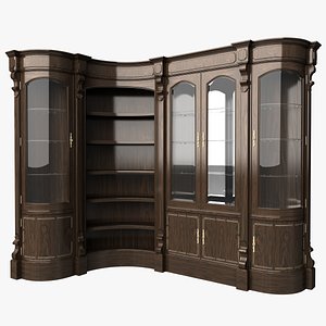 3D model wooden cabinet