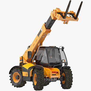 Telehandler Rigged for Cinema 4D 3D model