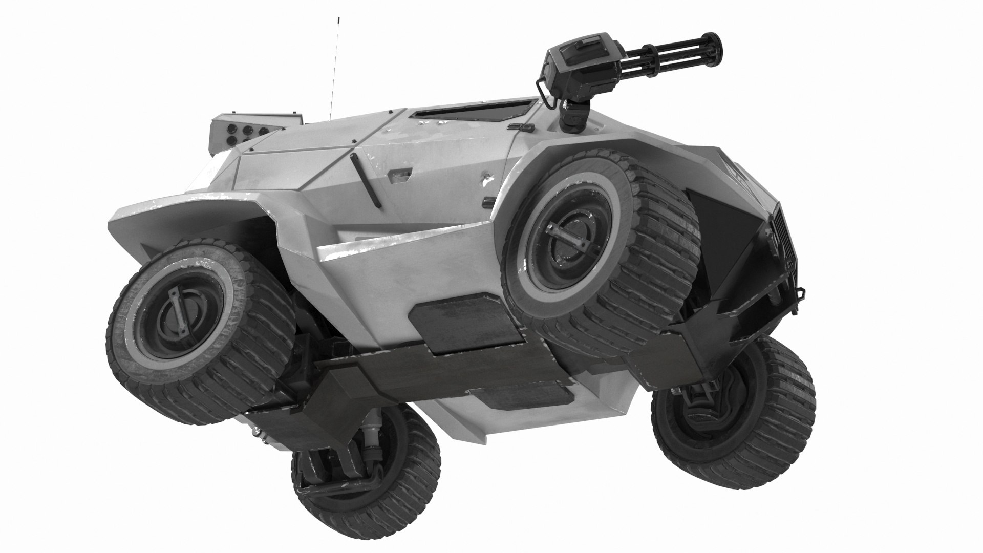 Old Fantastic War Vehicle Winter Color Rigged For Cinema 4D 3D ...
