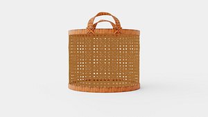 Wicker Basket Brown 3D model