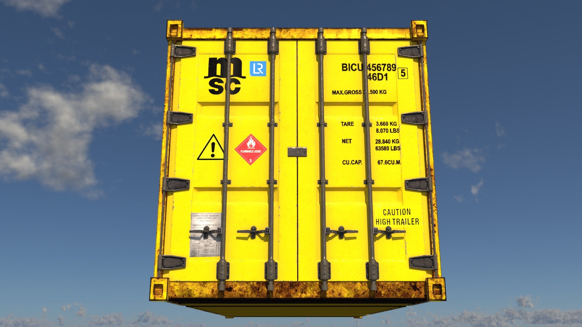 3D Model Shipping Container Msc - TurboSquid 1493623