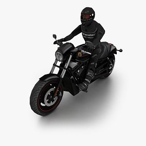 Harley-Davidson Night Rod 2010 with Biker