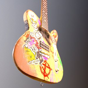 t style guitar 3D model