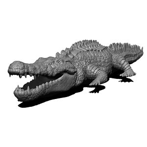 3d crocodile model