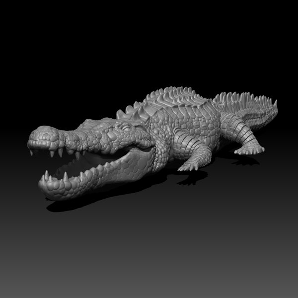 3d crocodile model