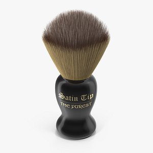 shaving brush badger dark 3D model