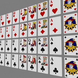 casino playing cards 3d model