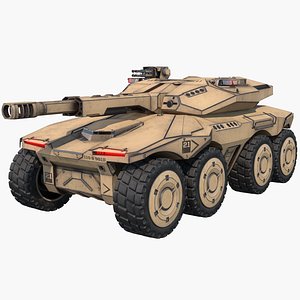 Sci-fi Tank APC Desert Concept