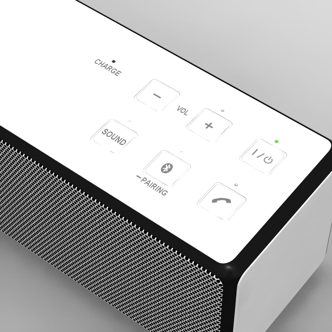 3d Model Of Sony Srs-x33 White Bluetooth