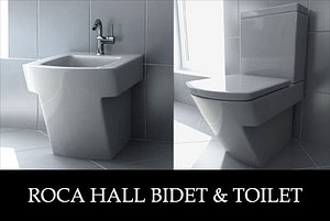 Roca Hall bidet and toilet
