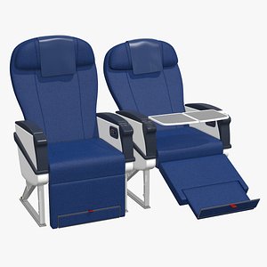 airplane chair business class 3D