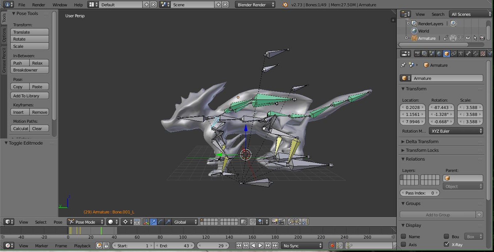 Dragon Rigged 3d Model
