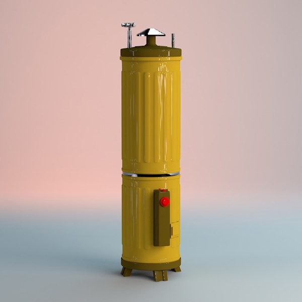 Water Hot Geyser Long 3D 3D model