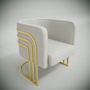 3D model Lux Deco  Tub Chair