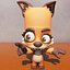 cartone animato Zooba Nix 3d Model Rigged Ready For Games Modello 3D a basso numero di poligoni