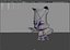 cartone animato Zooba Nix 3d Model Rigged Ready For Games Modello 3D a basso numero di poligoni