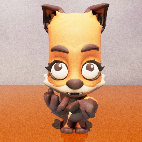 3D cartoon Zooba Nix 3d Model Rigged Ready For Games Low-poly 3D model