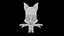 cartone animato Zooba Nix 3d Model Rigged Ready For Games Modello 3D a basso numero di poligoni